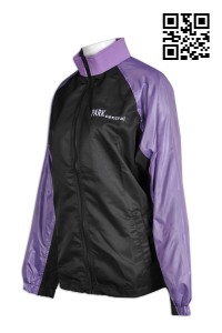 J572 tailor made fit ladies' windbreaker jacket design assorted color plaza property management company coat uniform company supplier